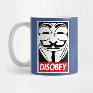 V For Vendetta Guy Fawkes Mask Disobey Mug